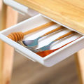 Hidden Table Drawer Box Drawer Storage Box Self Stick Pencil Tray Stand For Under Desk Storage Drawer Home Organizer 1Pcs. 