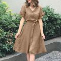 Family Picnic Short womens Sleeve Dress.
