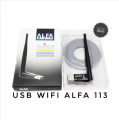 Hi Speed Alfa Net Wifi Fixed 3Dbi Antenna Wireless-N USB Adapter Model-W007 - Black.