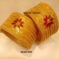 South Indian Gold Plated Bala / Ruli / Bracelets Bangles For Women 1 Pcs. 