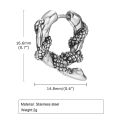 Men's Snake Earring Hoop Huggies, Never Fade Silver Color Stainless Steel Round Hoop Earring for Male Boys, brincos masculinos.
