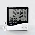 HTC-2 Digital LCD Thermometer Hygrometer Electronic Temperature Humidity Meter with Alarm Clock and CALENDER. 