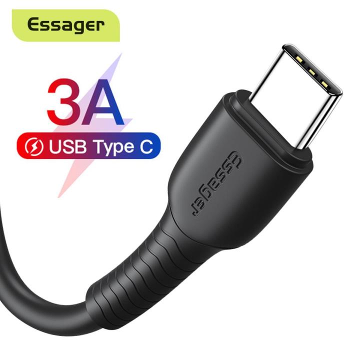 Essager LD01 fast charge USB Type-C 3A Data Round Cable 1M USB Mobile Cable