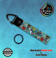 Key ring For Bike user ---- Blue Pattern ---- Premium Quality & Plastic lock (Attachable to keys for bike, car, bag, home, and office keys).