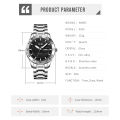 SKMEI Men Watch Fashion Stainless Steel Waterproof Date Week Display Men Quartz Watch 9293. 