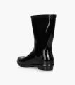 Understated Waterproof Gum BootMen's Black Outdoor Rain Boots Wearresistant Antiscratch Rain Boots Nonslip Platform Rain Boots Progressively Better.