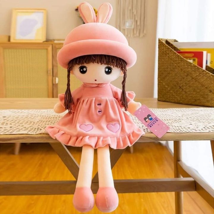 Cute Girl Doll Rabbit Ears Sweetheart Doll Plush Stuffed Soft Toy ...