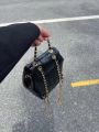 Korean Niche Autumn and Winter Mini Chanel Style Chain Backpack for WomeninsBlogger Student Oil Wax Leather Shoulder Bag. 