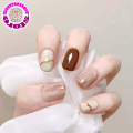 New Freh Wear Nail hort Fake Nail Nude Color Blooming Nail Tip Gentle Nail ticker Nail. 