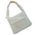 Spot wholesale hand-woven beaded bag casual imitation pearl clutch bag bag female diy net red handbag small bag.
