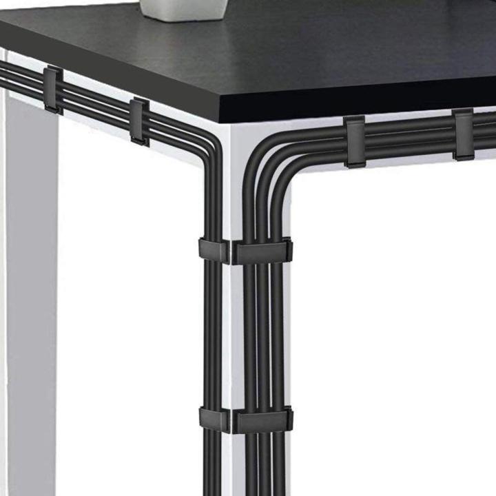 Nax 30 Pcs. Cable Clips Cable Clamps Black Desk Cable Holder Self - Adhesive & Cable Hinges Cable Management Charging Cable Management System