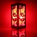 Wooden Table Lamp Flower Style Read -ICNU-2567. 