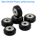 Practical product 20Pcs/Slot POM Plastic Wheel Pulleys Ball Bearings 625ZZ 3D Printer Parts Round Idler Gear Perlin Part V 3D Printer Accessories.