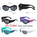 Cyber Y2K Sunglasses Women Punk Fashion Geometric Wraparound Sun Glasses Men Luxury Brand Designer Goggles Vintage Gothic Shades. 