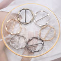 Creative Knot Buckles T-shirt Corner Knotting Artifact Waist Tighting Bottons Geometric Scarf Buckles Clothing Accessories.