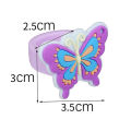 LFjAFvc Environmental Butterfly Ring Girl boy chindren PVC Silicone Ring Handmade Children's Cartoon Ring. 