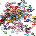 50 Pieces Colorful Small Mini Eyes Eye Needle Hook Eyelet Thread Gold Buckle Jewelry Making DIY. 