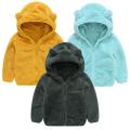 Kids Baby Fleece Coat Jacket Winter Toddler Girl Boy Cute Teddy Bear Ear Zipper Hooded Solid Warm Outwear Fall Children Clothes. 