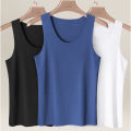 3 Seamless Ice Silk Men's Vest Summer round Neck Exercise Sleeveless White Undershirt Men's Thin Large Size. 