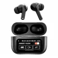 Airpods A9 Pro Touch Screen Display with wireless Earbuds - Black.