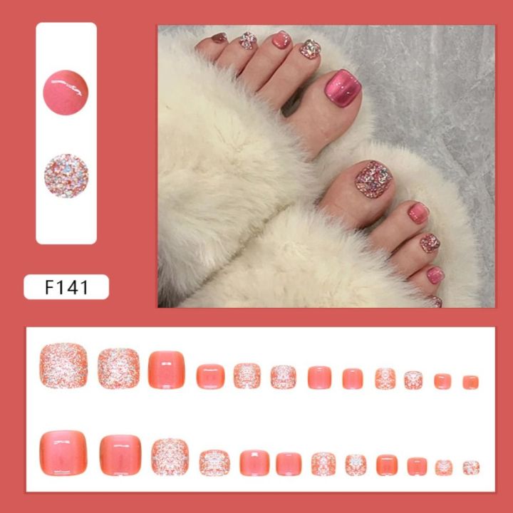 24pcs%20Simple%20Toenails%20French%20Full%20Cover%20Cute%20Butterfly%20Cat%20Eye%20Short%20Square%20Toe%20Nails%20Foot%20Nails%20Tips%20for%20Women%20Girl%20-%20Image%204