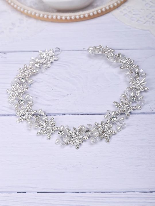 Silver%20Tiara%20Wedding%20Headdress%20Shiny%20Rhinestone%20Pearl%20Luxury%20Headband%20Elegant%20Women%20Hair%20Jewelry%20Set%20Bridal%20Hair%20Accessories%20-%20Image%204