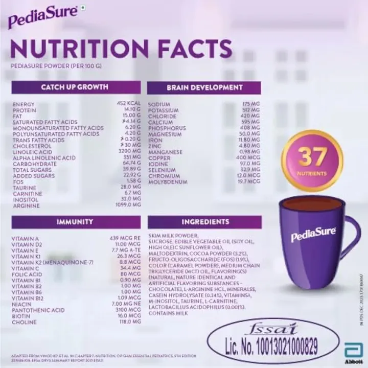 Pediasure%20Complete%20Nutrition%20Premium%20Chocolate%20flavour%20Milk%20Powder%20375%20%20India%20-%20Image%203