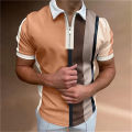 Men's Tops Polo Golf Men's King Print T Shirt High Quality Turndown Short Sleeve Zipper Pullover Original Golf Wear Men Clothing. 