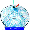 Foldable Floating Fish Protection Minnow Net Portable Fish Catching Cage Mesh Fishing Cage Perfect for Keeping Fish Crab Shrimp. 