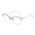 TENGJIAO Cat Eye Eyeglasses Women Computer Optical Spectacle Frame Anti-Blue Light Rays Transparent Glasses Female Clear Lens.