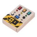 LED Light Button Switch Toy, Interesting Light Up Sensory Board Educational Noiseless Small Color Recognition for Girls for Travel.