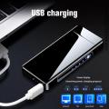 Metal Windproof arc Pulse Large Flame Plasma Flame arc Lighter, Rechargeable USB, Versatile for Indoor and Outdoor Cooking. 