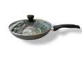 HAMKO Fry Pan With Glass Lid (28 CM)-Non-Stick. 