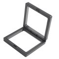 2X Square 3D Albums Floating Frame Holder Coin Box Jewelry Display Show Case, 9X9cm (With Base). 