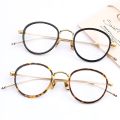 Brand Alloy Acetate Glasses Frame Men Women Vintage Round Prescription Eyeglasses Myopia Eyewear With Original Box tb905. 
