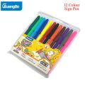 Indispensable - Refined Taste - Guangbo Water Colour Pen / Sign Pen - 12 Colour - Stationery & Craft - Fun To Have - Modern and Trendy. 