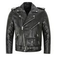 Boutique Punk Men PU Leather Jacket Motorcycle Fashion Slim Fit Leather Coat. 