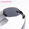 DOHOHDO New Men Women Clip On Sunglasses Polarizing UV400 Protention Vintage Clip Polarized Glasses Night Vision Driving Goggles. 