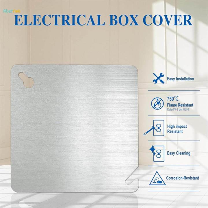 4x Electrical Box Cover Plates Junction Box Covers Electric Outlet Box Covers Flat Blank Electric