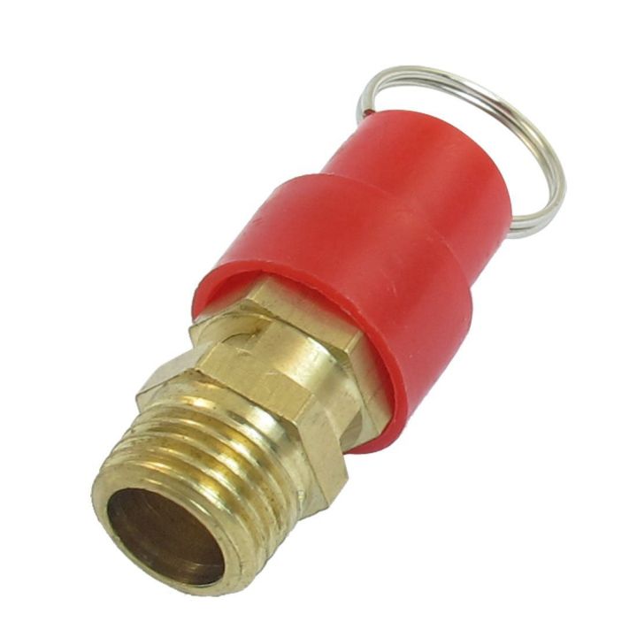 1pcs%203/8%20inch%20Female%20Thread%20Tube%20Connector%20Air%20Compressor%20Check%20Valve%20Gold%20&%201pcs%20Pressure%20Relief%20Valve%201/4%20PT%20Air%20Compression%20Valve%20Red%20+%20Gold%20-%20Image%203