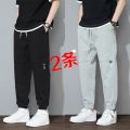 Men's Summer New Thin Pants Men's Korean Fashion Casual Working Pants All-Matching Ankle Length Ankle-Tied Loose Sweatpants. 