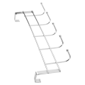 5 Hooks Over Door Home Bathroom Kitchen Coat Towel Loop Hanger Rack Holder Shelf,Silver. 