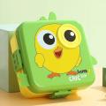 Cute cartoon chicken plastic lunch box for students, trendy lunch box for office use. 