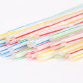 HIFUAR Drinking Straws Flexible Straws Disposable Plastic Bendable Straws Striped Multi Colored Straws For Party Home Kitchen 100Pcs/Pack. 