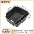 For Volkswagen Tiguan Car Central Armrest Storage Box 2017 2018 2019 2020 2021 2022 Accessories Center Console Organizer. 