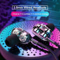 Universal Wired 3.5mm Jack Headset Double Horn 6D Stereo Heavy Bass Music Earphones With Mic Gaming Handsfree In ear Earbuds. 