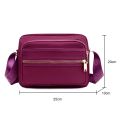 Casual Crossbody Bags Solid Waterproof Nylon Phone Pouch Multi Zipper Pocket Messenger Bags Adjustable Strap For Daily Work. 