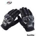 Motorcycle hand gloves Suomy. Full Finger Protective Gloves With Touch Screen. Black. 