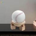 Baseball Display Stand Small Ball Stand Holder Wooden Ball Display Holder. 