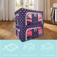 Foldable 24Ltr Steel Frame Clothes Storage Boxes with Zipper Lock System for Cloth Saree Blanket Bed Sheet Shoes Toys Closet Organizer Sari Cover Box....